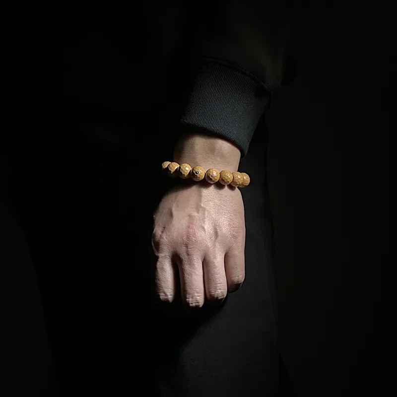 MOUNTAINS AND MANS Monkey Head Walnut New Chinese Style Wealth Rolling Good Luck Beaded Bracelet Men's-5