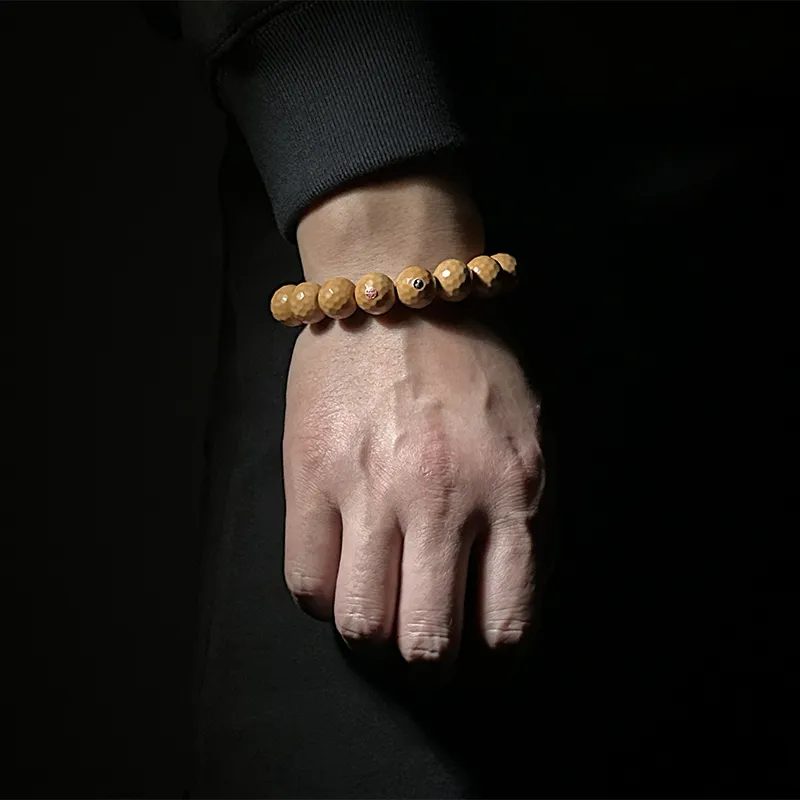 MOUNTAINS AND MANS Monkey Head Walnut New Chinese Style Wealth Rolling Good Luck Beaded Bracelet Men's-4