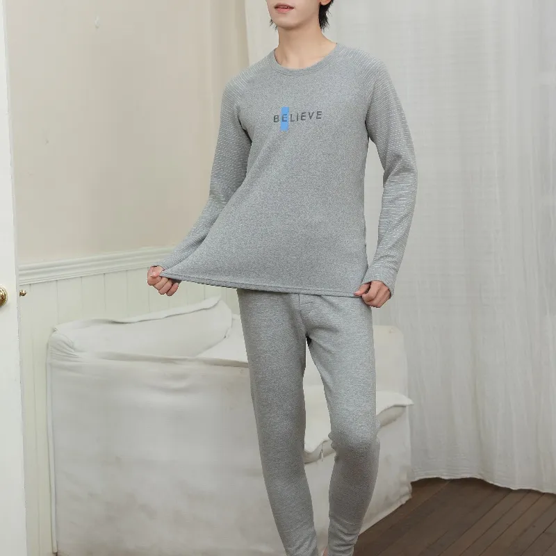 Yalu Thermal Set Men's Light Heather Gray-1