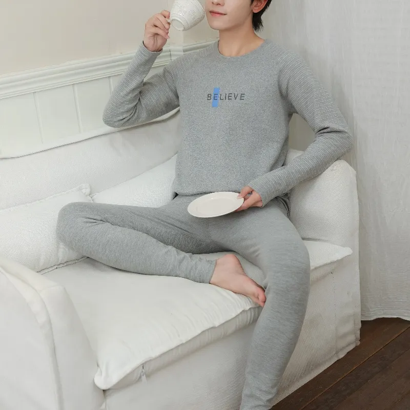 Yalu Thermal Set Men's Light Heather Gray-4