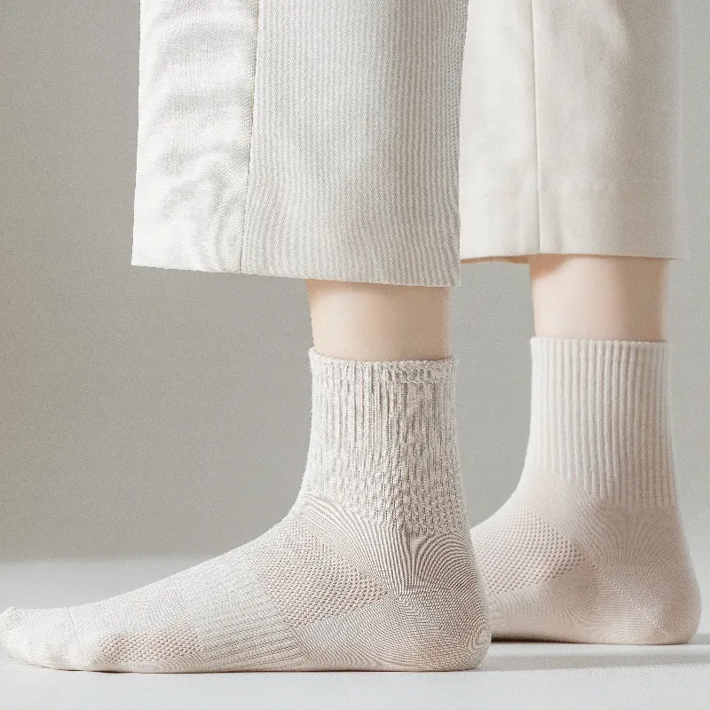 Yalu Mid Calf Socks Women's 5 Pack-4