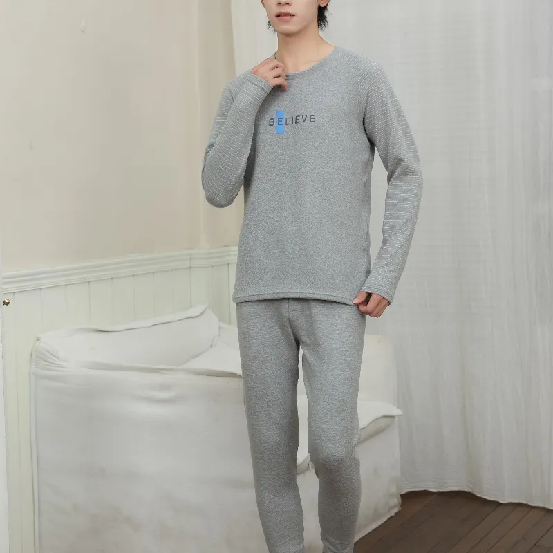 Yalu Thermal Set Men's Light Heather Gray-2