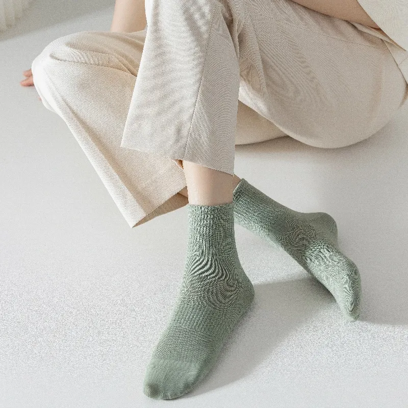 Yalu Mid Calf Socks Women's 5 Pack-2