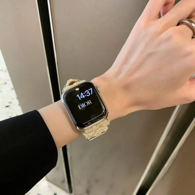 IKYOU Watch Band Apple Compatibility Plush Material-7
