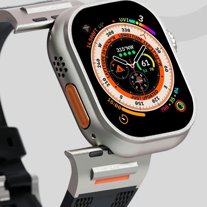 IKYOU Apple Compatibility Watch Band 214mm Silicone Material-5