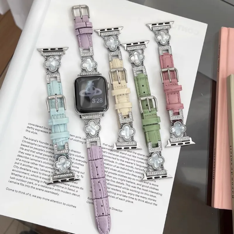 IKYOU Apple Compatibility Watch Band Leather-4