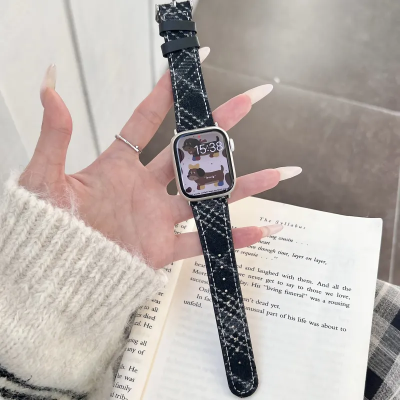 IKYOU Watch Band Apple Compatibility Leather-9