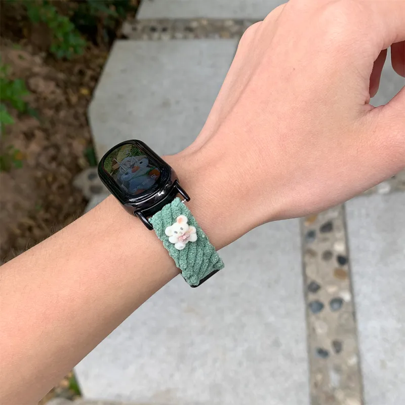 IKYOU Xiaomi Compatibility Watch Band Corduroy Material-8