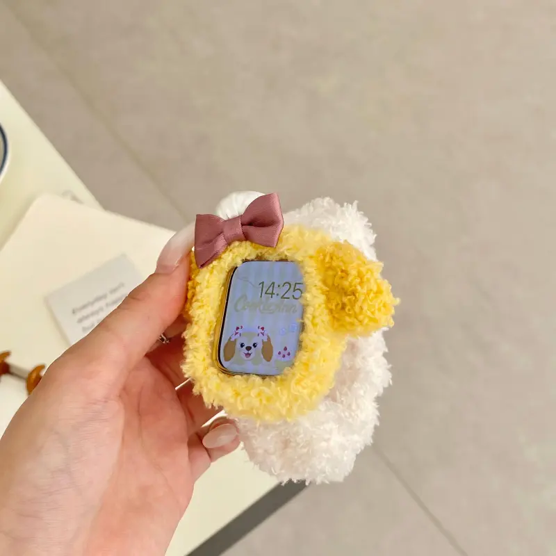 IKYOU Apple Compatibility Watch Band Plush Material-20