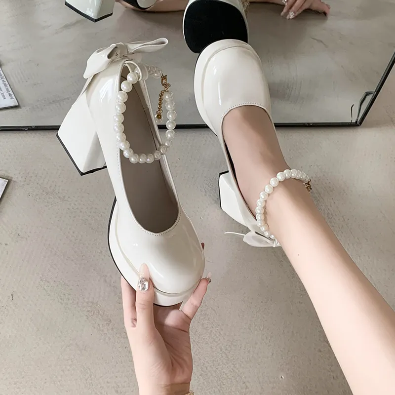 OBWA Chunky Heel High Heels 9CM Women's-5