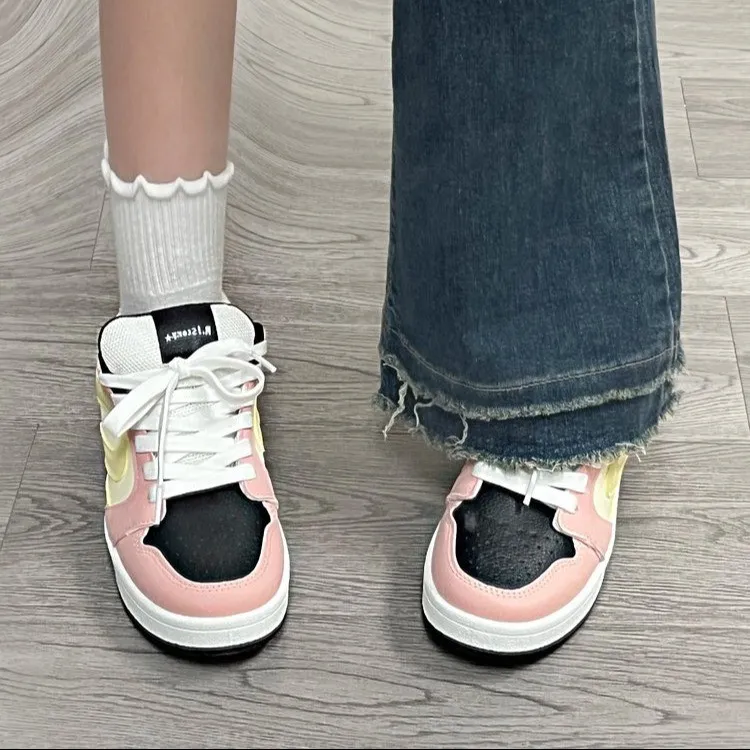 OBWA Low Top Skateboard Shoes Women's Strawberry Pink-5