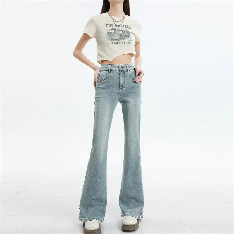 Wen Shan Jeans Women's Light Blue-3