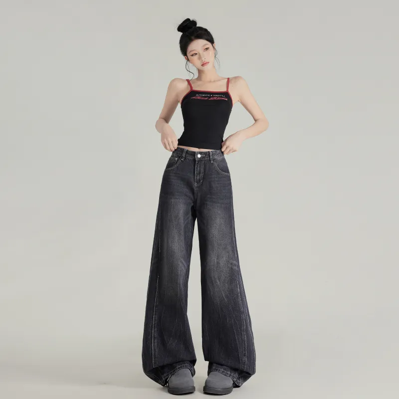 Wen Shan Jeans Women's Black Gray-10