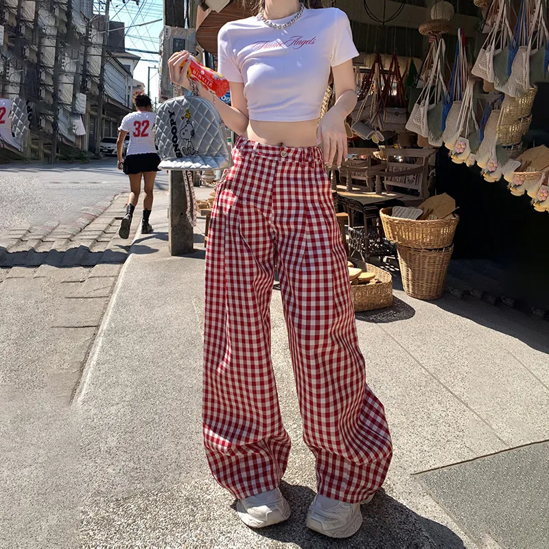 Wen Shan Casual Pants Women's Red-3