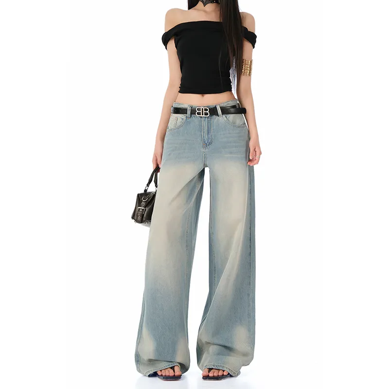 Wen Shan Jeans Women's Washed Color-2