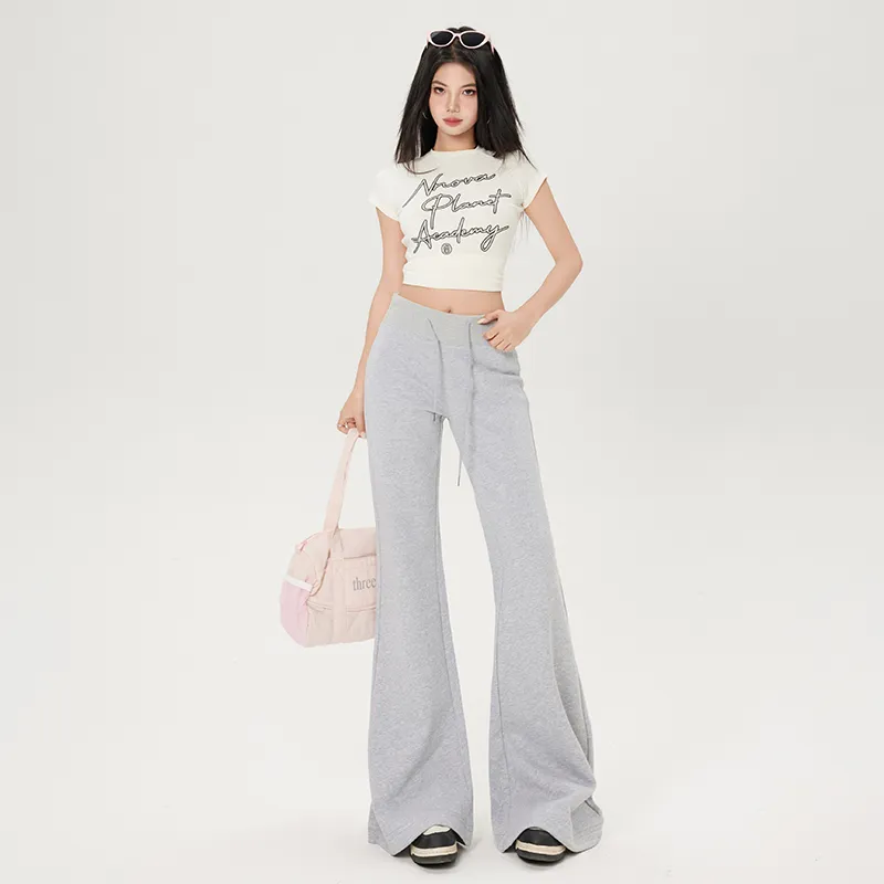 Wen Shan Casual Pants Women's Light Gray-5