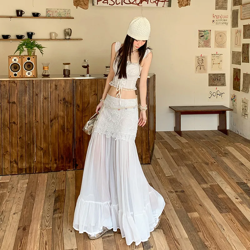 Wen Shan Casual Long Skirt Women's-5