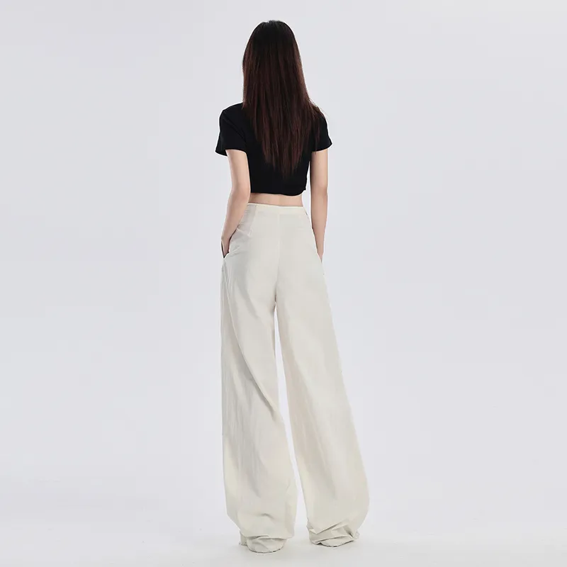 Wen Shan Casual Pants Women's Cream Apricot-5