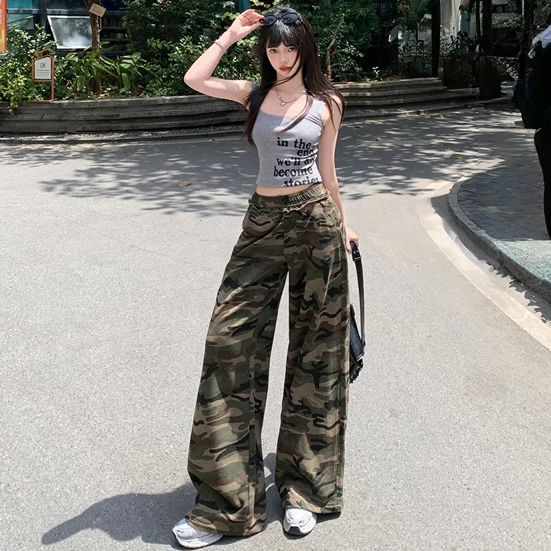 Wen Shan Casual Pants Women's Camouflage-10