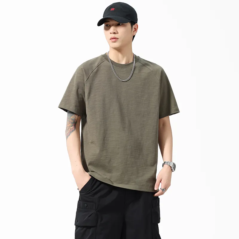 Wen Shan T Shirt Unisex Olive Green-3
