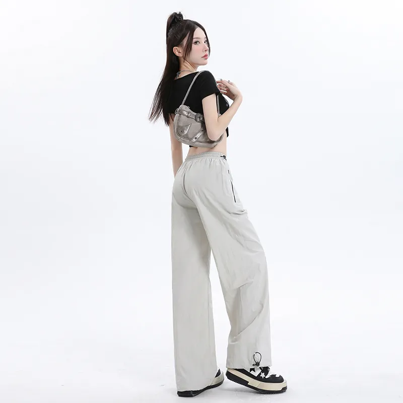 Wen Shan Casual Pants Women's Greige-6