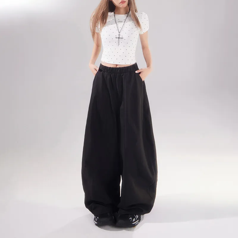 Wen Shan Casual Pants Women's Black-3