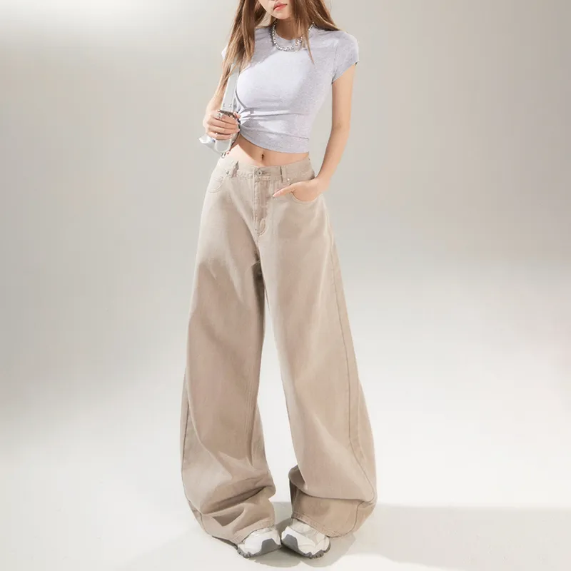 Wen Shan Jeans Women's Gray Wood Tone-9