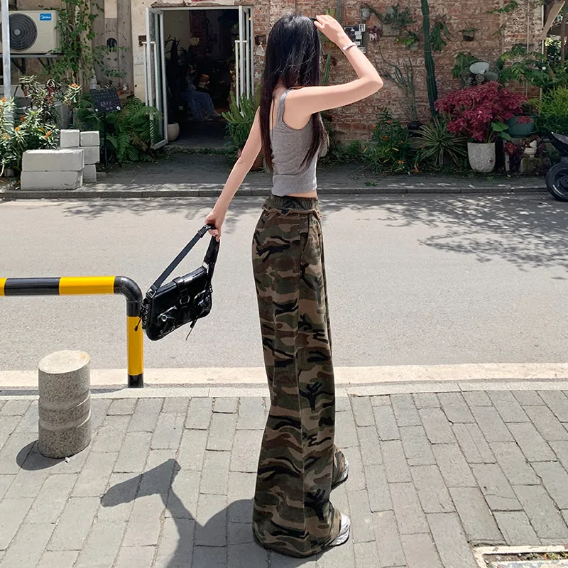 Wen Shan Casual Pants Women's Camouflage-5