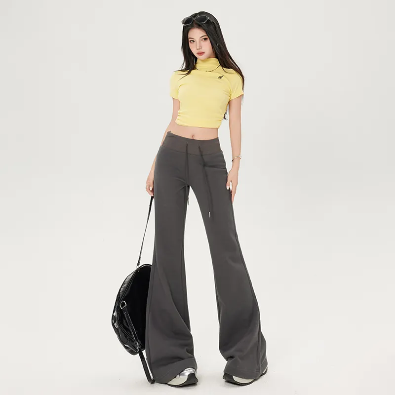 Wen Shan Casual Pants Women's Dark Gray-5