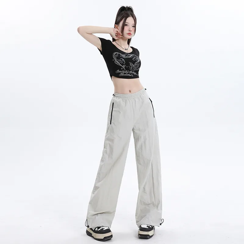 Wen Shan Casual Pants Women's Greige-5
