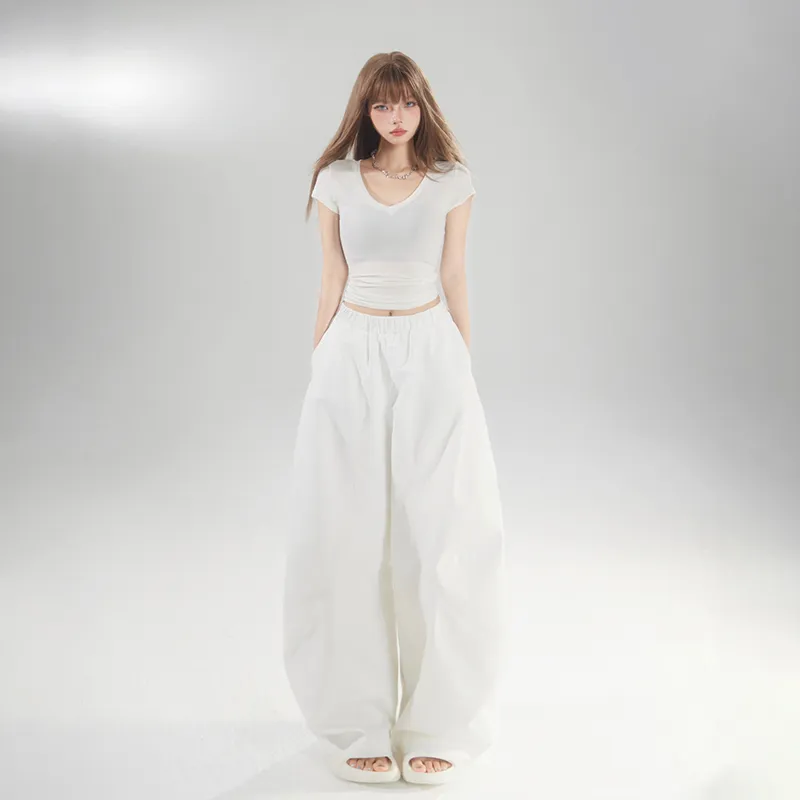 Wen Shan Casual Pants Women's White-8