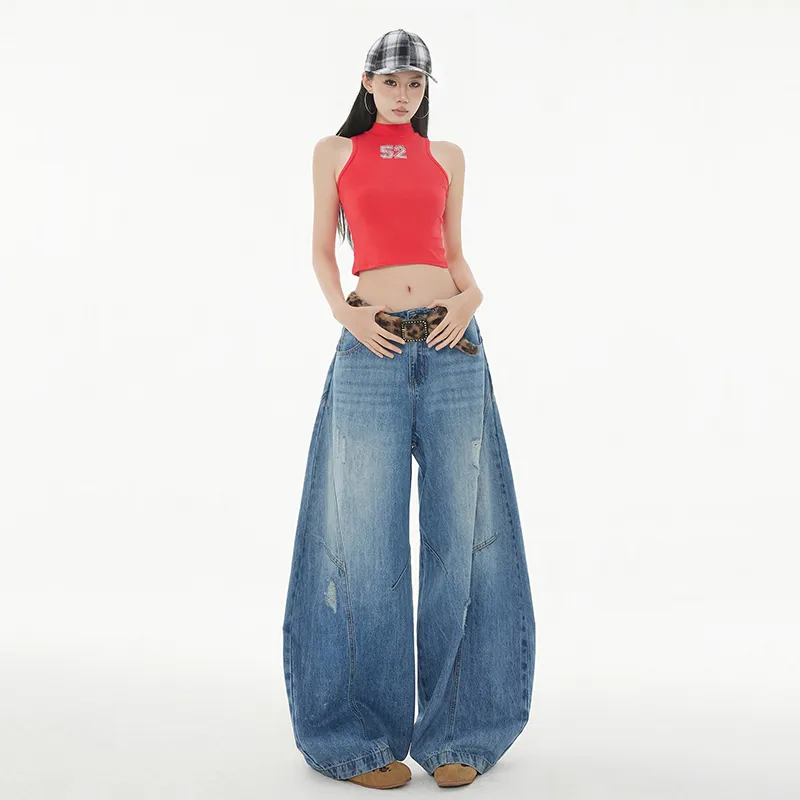 Wen Shan Jeans Women's Vintage Blue-4
