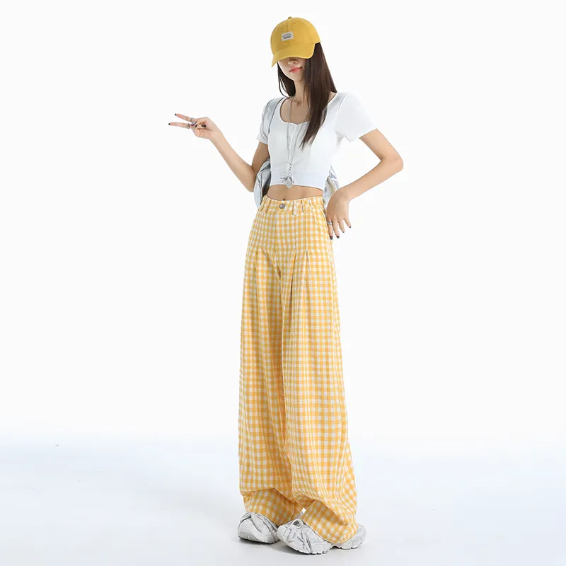 Wen Shan Casual Pants Women's Yellow-3