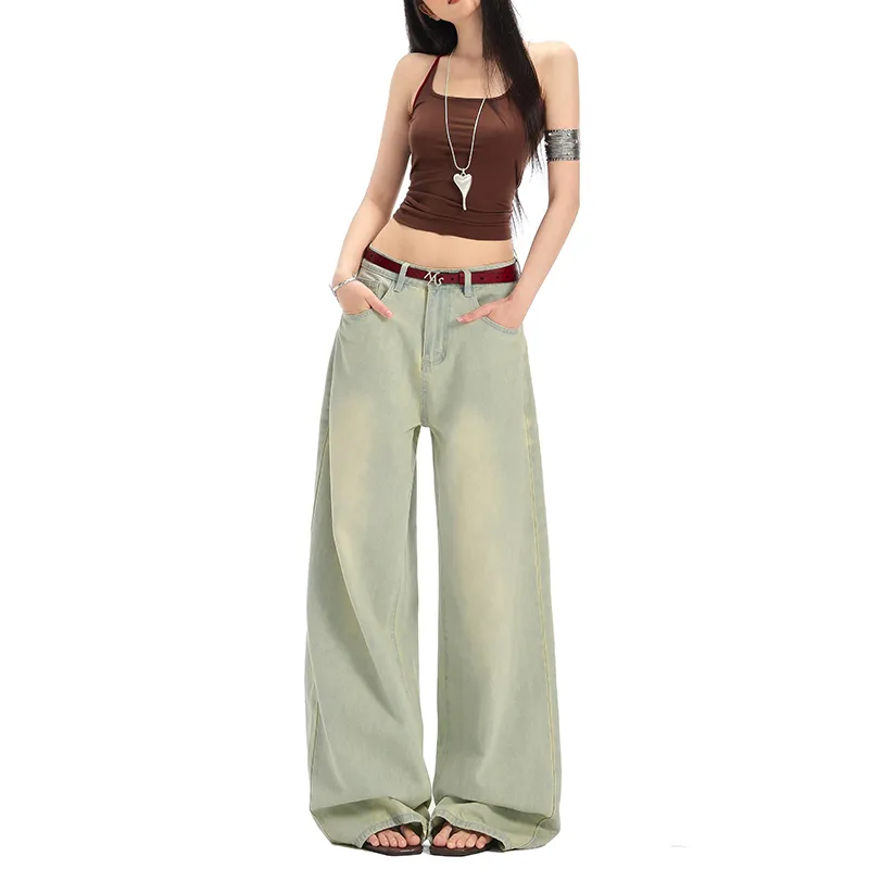 Wen Shan Jeans Women's Washed Color-5