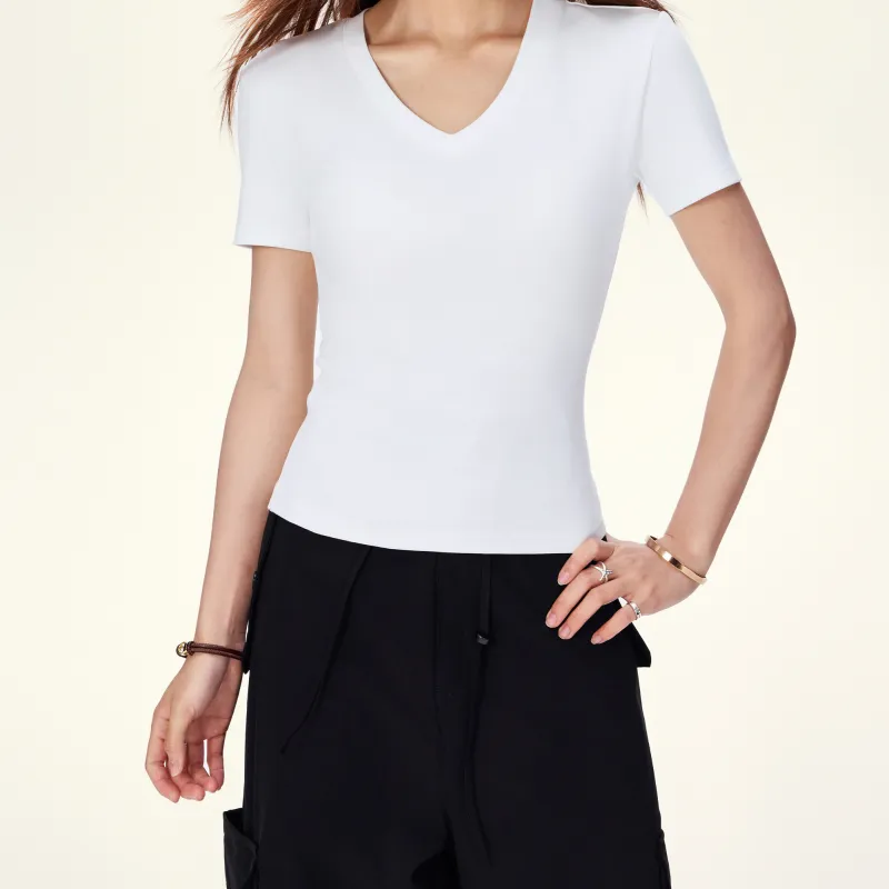 Wen Shan T Shirts Women's White-2