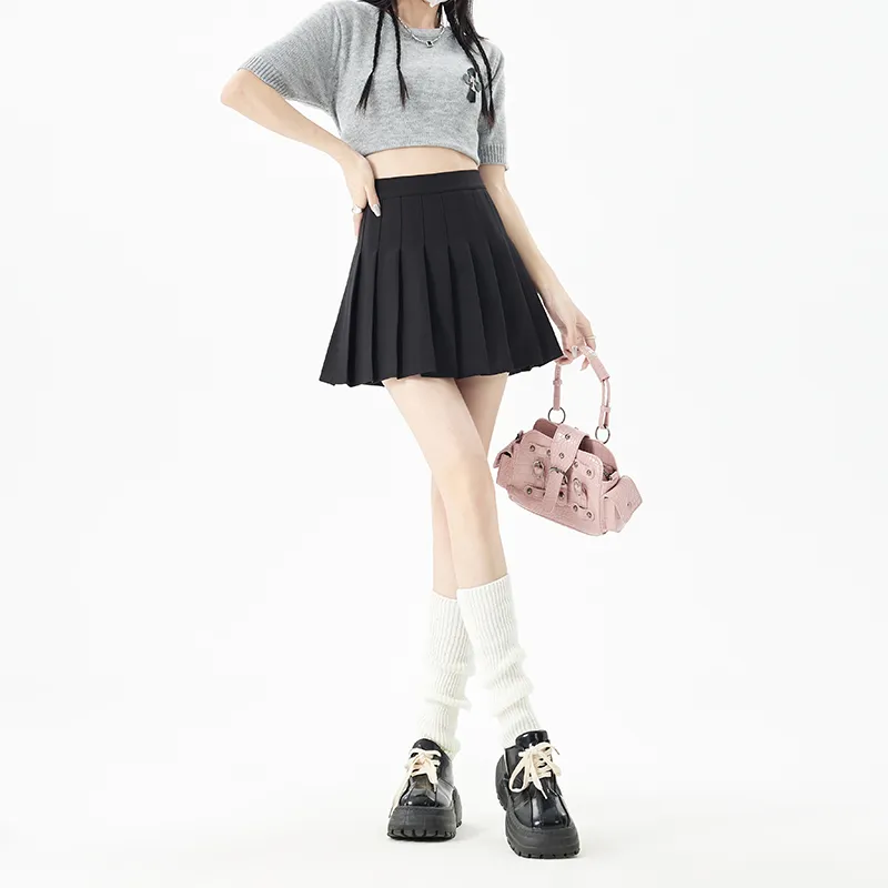 Wen Shan Casual Short Skirts Women's Black-3