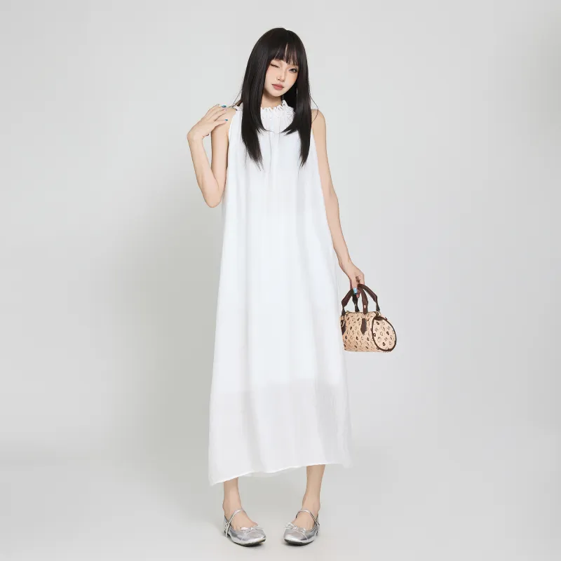 Wen Shan Slip Dress Women's White-5