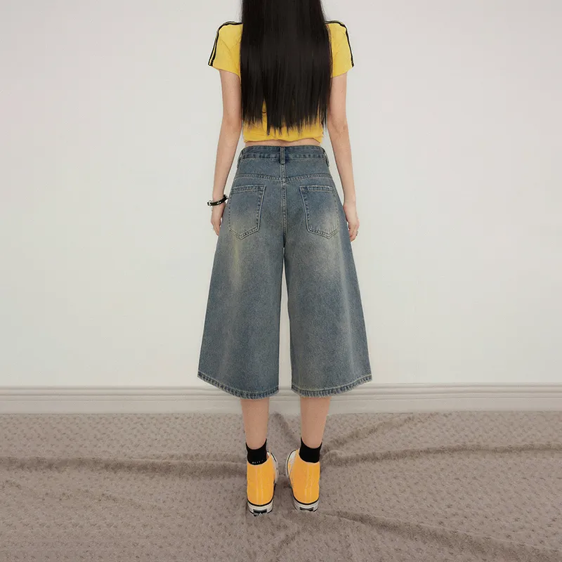Wen Shan Denim Shorts Women's Vintage-5