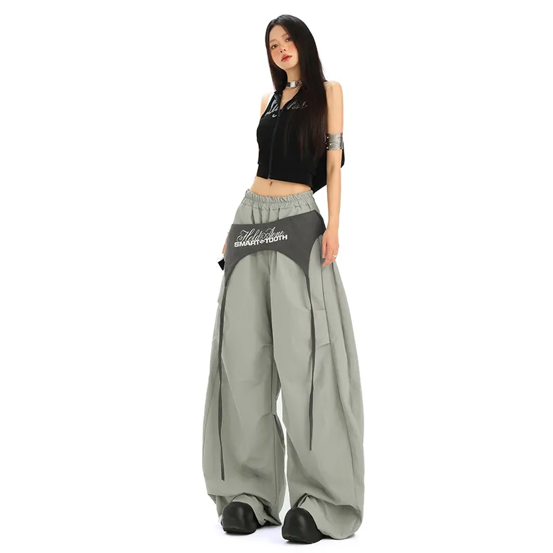 Wen Shan Casual Pants Women's Gray Pants-3
