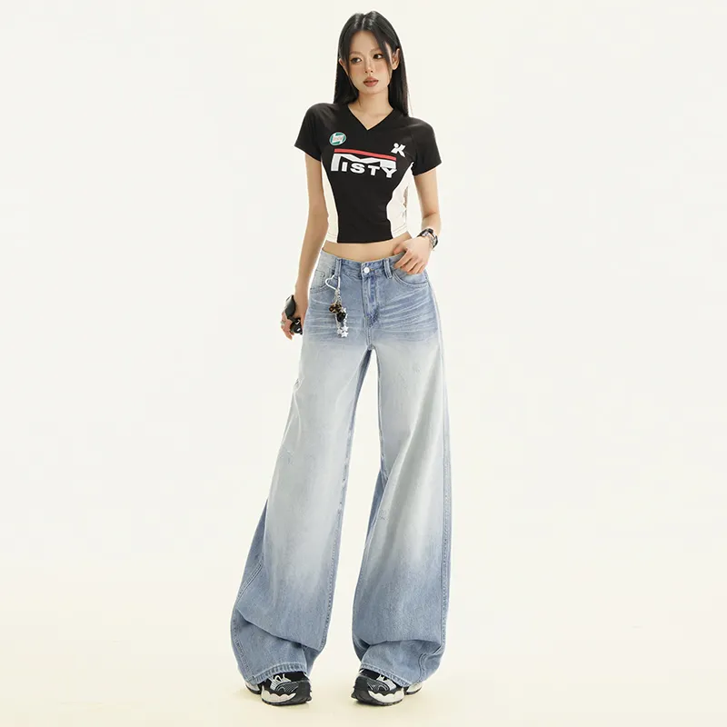 Wen Shan Jeans Women's Light Blue-3