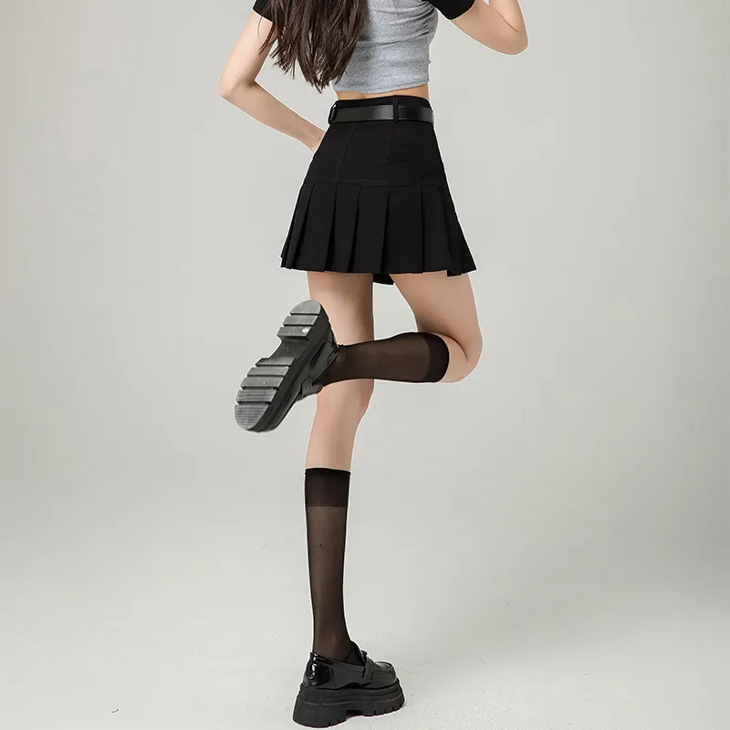 Wen Shan Casual Short Skirts Women's Black-6