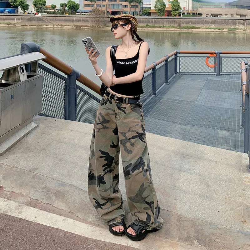 Wen Shan Jeans Women's Camouflage-4