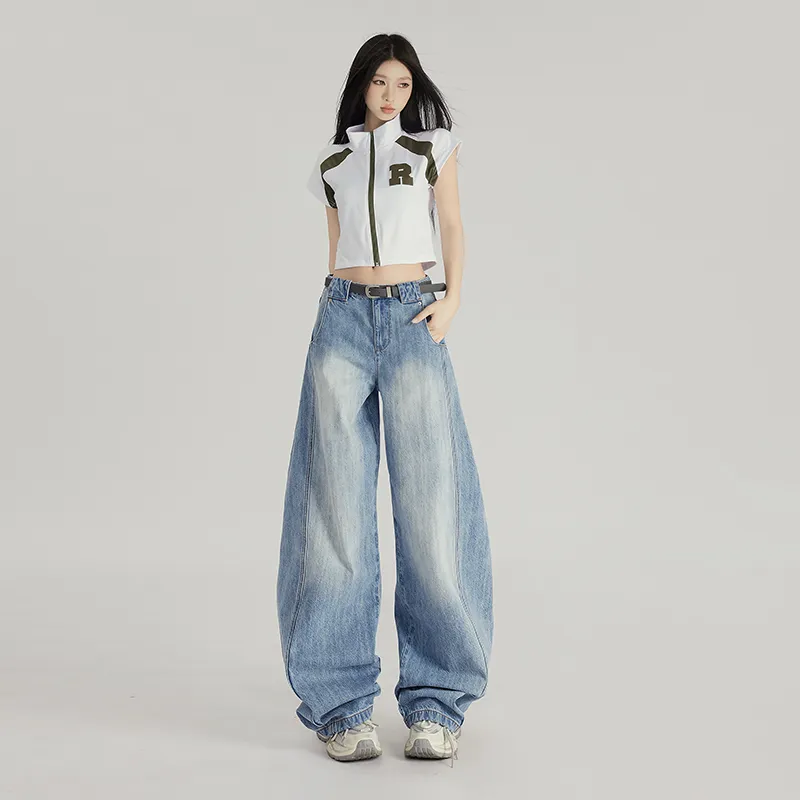 Wen Shan Jeans Women's Vintage Blue-7
