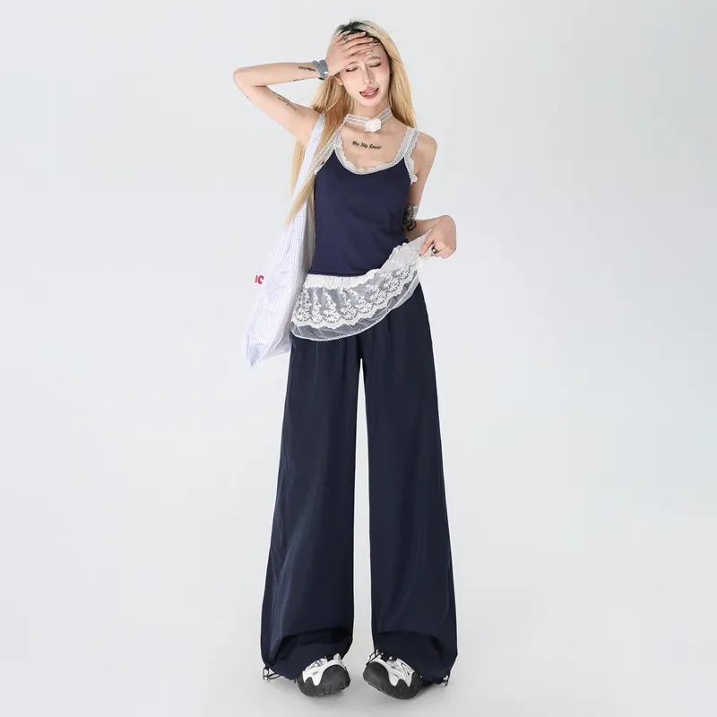 Wen Shan Casual Pants Women's Royal Blue-4
