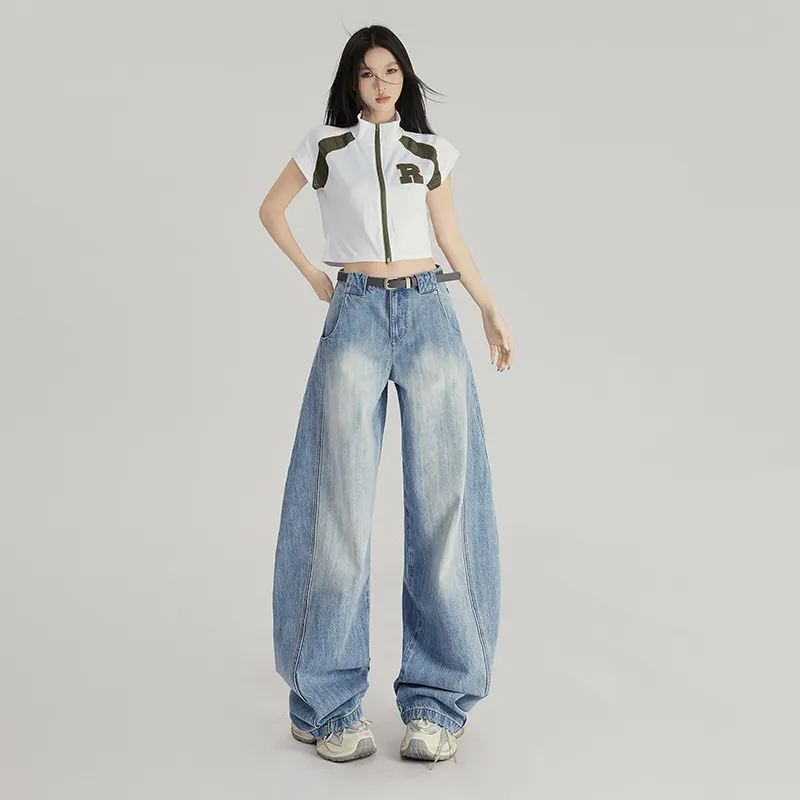 Wen Shan Jeans Women's Vintage Blue-2