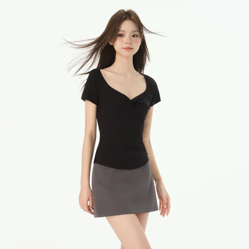 Wen Shan T Shirts Women's Black-4