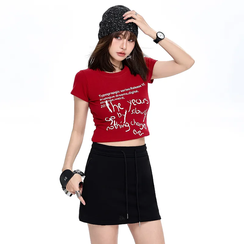 Wen Shan Casual Short Skirts Women's Black-4