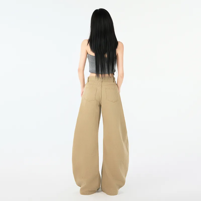 Wen Shan Jeans Women's Apricot-6