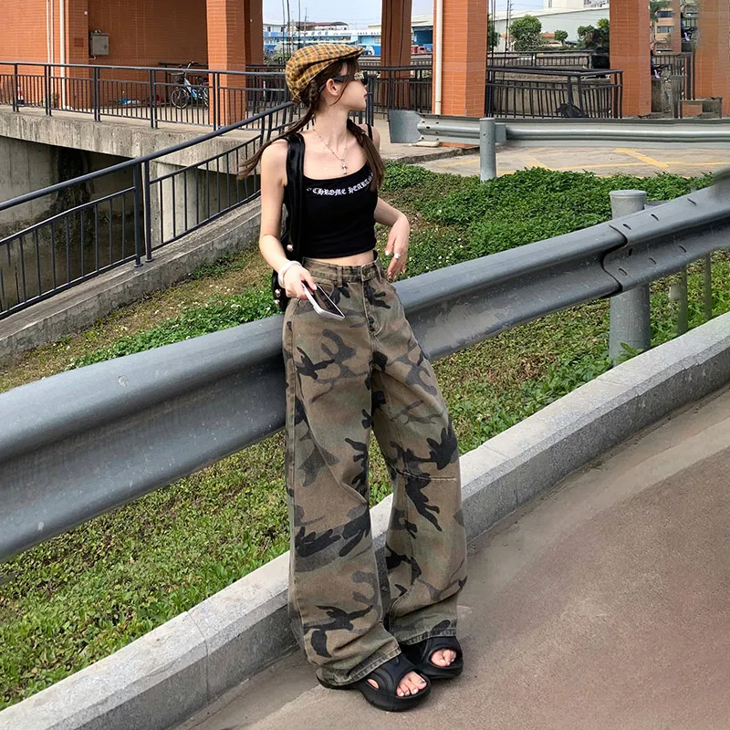 Wen Shan Jeans Women's Camouflage-11