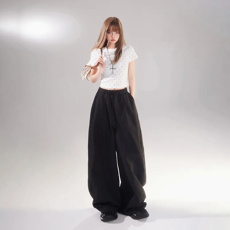 Wen Shan Casual Pants Women's Black-4